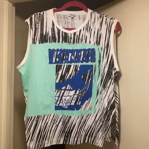 KENZO Ladies sleeveless printed shirt -Sz.XL NWOT